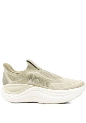 HOKA logo-appliqué pull-on sneakers - Green