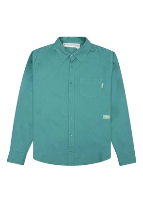 Advisory Board Crystals patch-embroidered pocket shirt - Blue