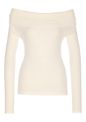 Lisa Yang boat-neck long-sleeves top - Neutrals