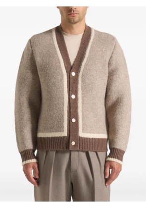Manière De Voir Elon contrast-panel button cardigan - Neutrals