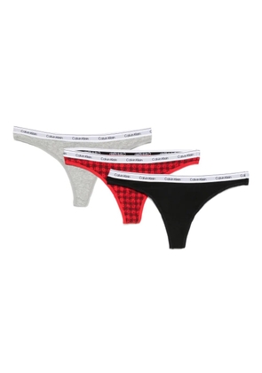 Calvin Klein logo waistband briefs (set of three) - Black