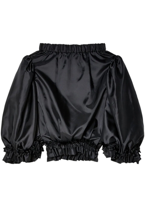 Noir Kei Ninomiya off-shoulder satin blouse - Black