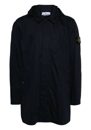 Stone Island Compass-badge cotton hooded jacket - Blue