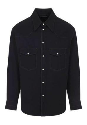 LEMAIRE pocket stitch shirt - Black