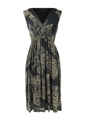 Etro Vintage embroidered V-neck dress - Black