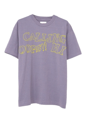 KAMIYA graphic-print cotton T-shirt - Purple