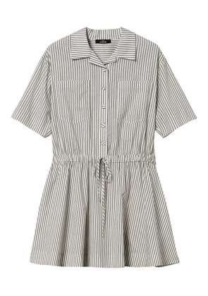 TWINSET striped short-sleeve dress - Black