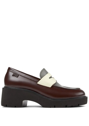 Camper Milah mismatched colour-block loafers - Brown