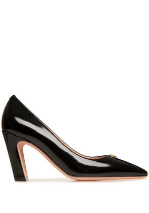 Bally Emblem-plaque leather pumps - Black
