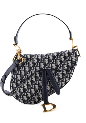 Christian Dior Pre-Owned Saddle Handbag with Strap Oblique Canvas Medium shoulder bag - Blue