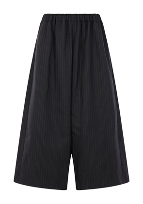 Comme Des Garçons pinstripe elasticated trousers - Black