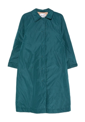 Niu puffed button-fastening coat - Green