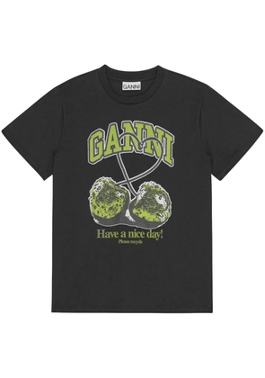 GANNI printed T-shirt - Black