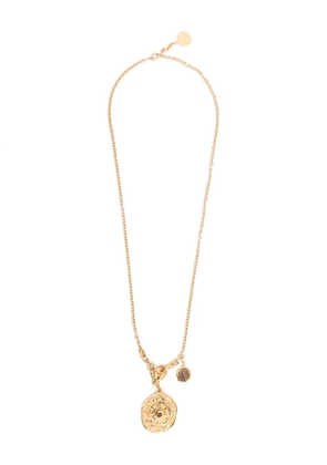 Chloé coin jasper gem charm necklace - Gold