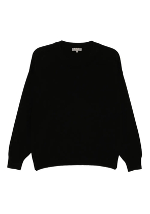 N.Peal oversized round neck jumper - Black