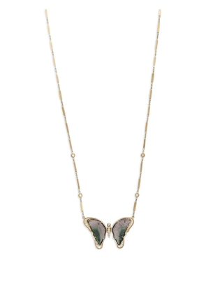 Jacquie Aiche 14K yellow gold Butterfly tourmaline and diamond necklace