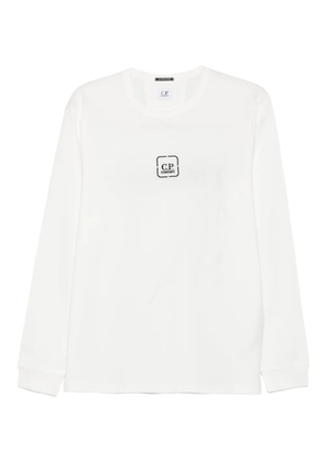 C.P. Company logo-print long-sleeve T-shirt - White