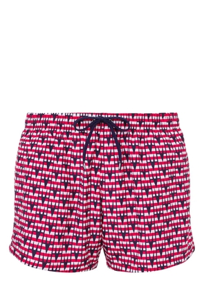 Moschino patterned swim shorts - Blue