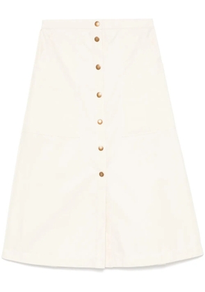 Moncler buttoned-up midi skirt - Neutrals