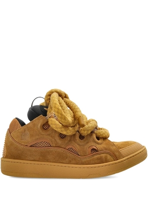 Lanvin knotted lace-up sneakers - Brown