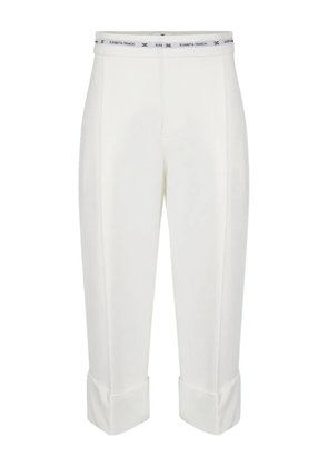 Elisabetta Franchi cuffed cropped trousers - White