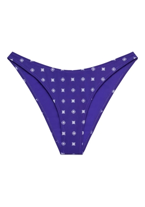 Tory Burch geometric-pattern bikini bottoms - Blue