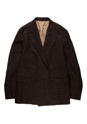 Eleventy double-breasted coat - Brown