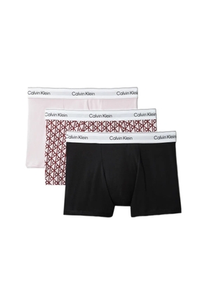Calvin Klein patterned logo-waistband boxers (set of three) - White