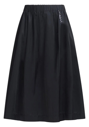 Marni logo-embroidered midi skirt - Black