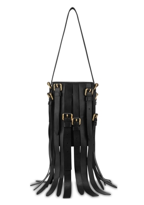 Moschino fringed shoulder bag - Black