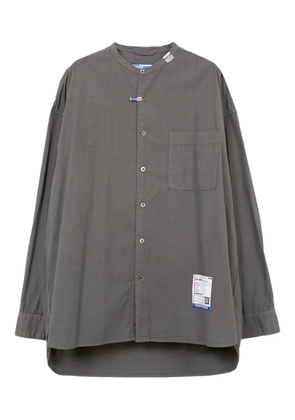 in･stru(men-tal). band-collar long-sleeve shirt - Grey