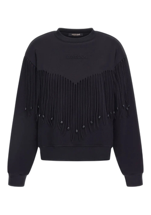 Roberto Cavalli fringe sweatshirt - Black