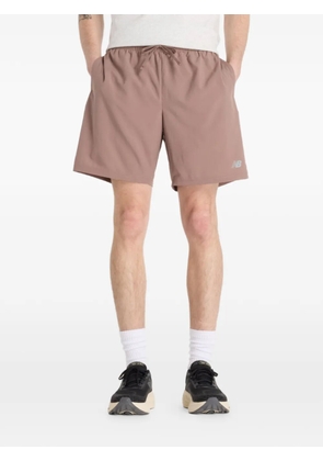 New Balance logo-detail shorts - Brown