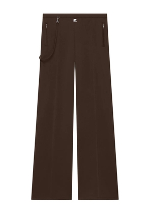 Courrèges strap-detail track pants - Brown