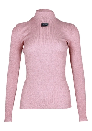 Versace Jeans Couture ribbed high-neck top - Pink