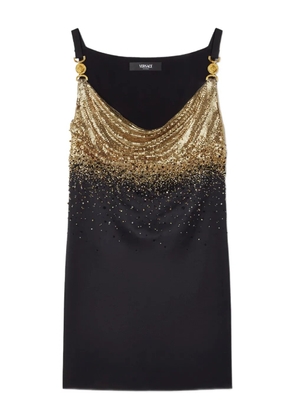Versace embellished-silk mini dress - Black