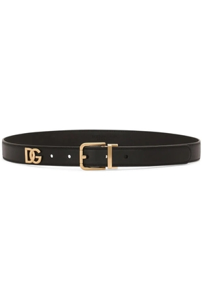 Dolce & Gabbana logo-plaque belt - Black