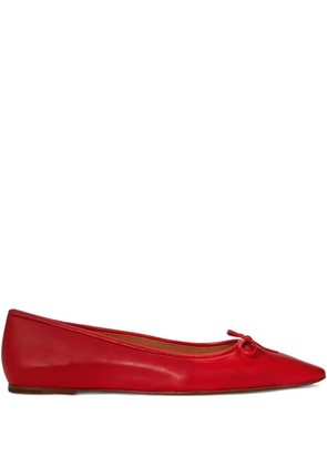 Polo Ralph Lauren leather flat ballet flats - Red