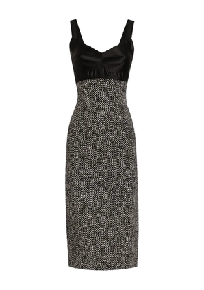 Dolce & Gabbana panelled midi dress - Black