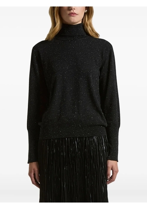 Peserico lurex-detail roll-neck jumper - Black