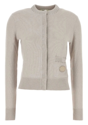FENDI knitted front-pocket cardigan - Neutrals