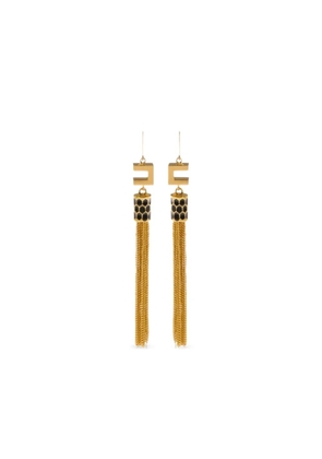 Elisabetta Franchi honeycomb-detail earrings - Gold