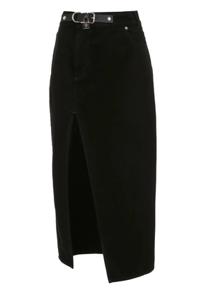 JW Anderson Padlock-detail cotton denim skirt - Black