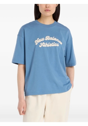New Balance Linear Heritage logo-print T-shirt - Blue