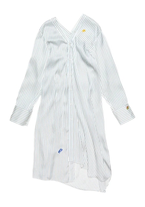 Acne Studios striped shirt dress - White