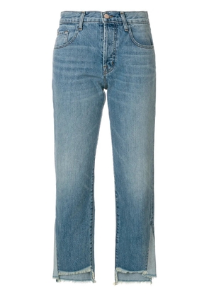 J Brand asymmetric cropped jeans - Blue