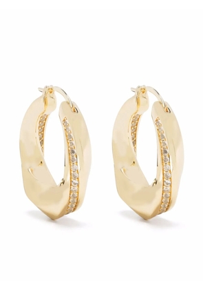 Tom Wood Infinity Rock-Crystal gold-plated sterling-silver hoops