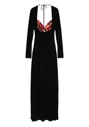 Marine Serre scarf-detailing maxi dress - Black