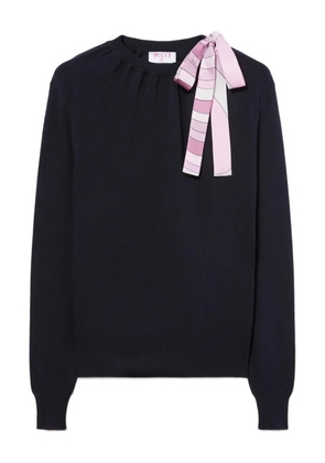 PUCCI ribbon-detailed top - Blue