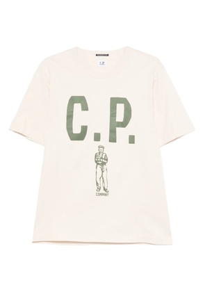 C.P. Company mercerized crew-neck T-shirt - Neutrals